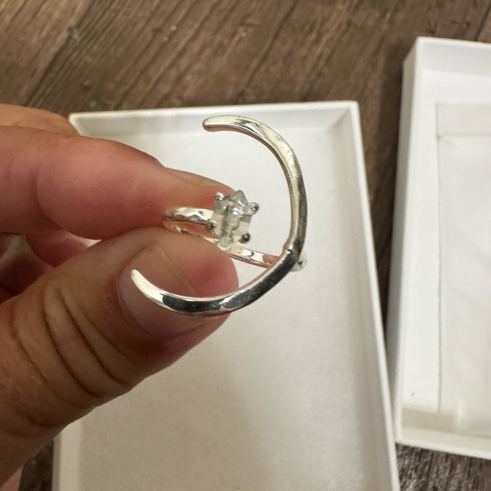 James Michelle Silver Moon Eclipse Herkimer Diamo… - image 3